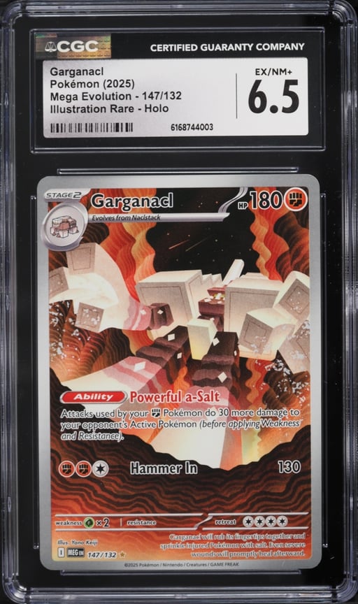 2025 Pokemon Mega Evolution IR Garganacl #147 CGC 6.5 EXMT+