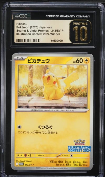 2025 Pokemon Japanese SV Promo Illustration Contest Winner Pikachu #242 CGC 10