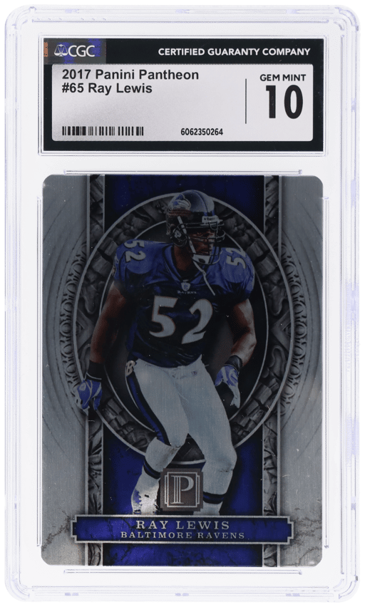 2017 Panini Pantheon Ray Lewis #65 /50 CGC 10
