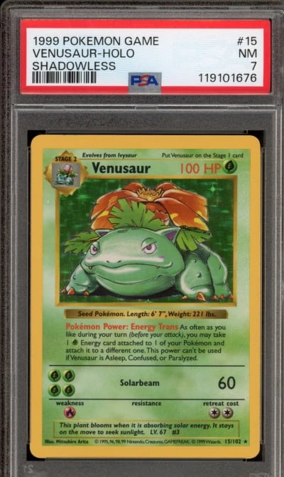 Pokemon Venusaur Base Set Shadow
