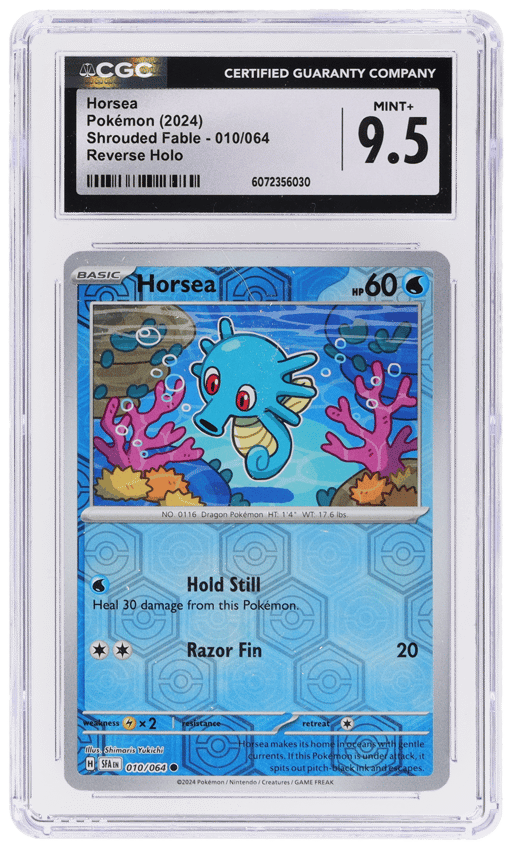 2024 Pokemon Shrouded Fable Reverse Holo Horsea #10 CGC 9.5