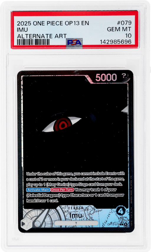 2025 One Piece Carrying On His Will Alternate Art Imu #OP13079 PSA 10