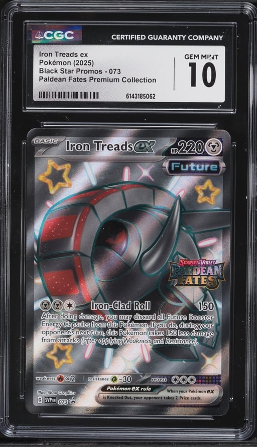 2025 Pokemon SV Promo Paldean Fates Premium Collection Full Art Iron Treads EX #73 CGC 10