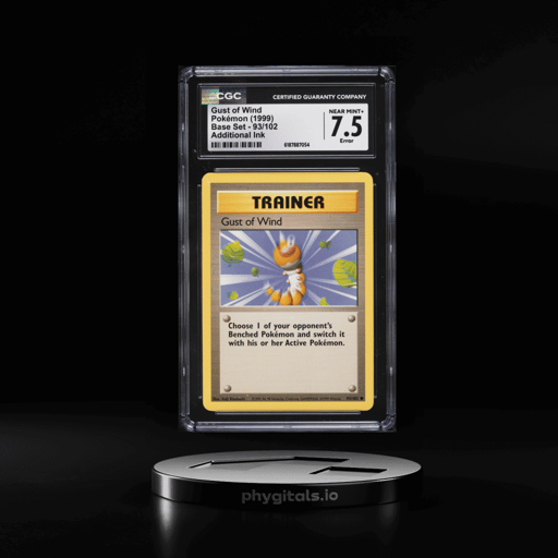 1999 Pokemon Base Set Additional Ink Gust Of Wind #93 CGC 7.5 NRMT+
