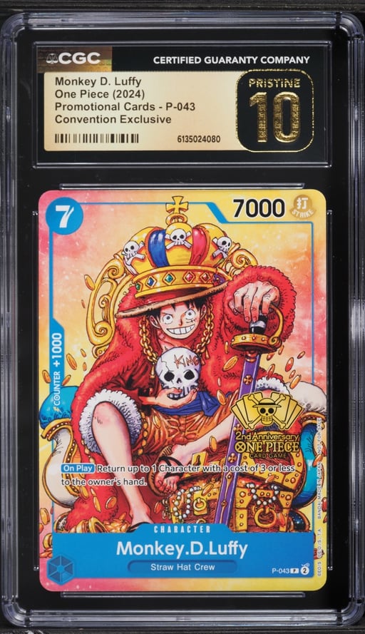 2024 One Piece Promo Convention Exclusive Monkey D. Luffy #P-043 CGC 10 PRISTINE