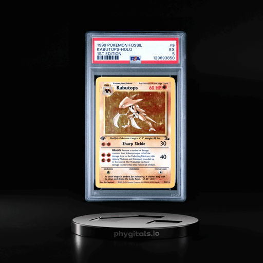 1999 Pokemon Fossil 1st Edition Kabutops-Holo 5 PSA #9