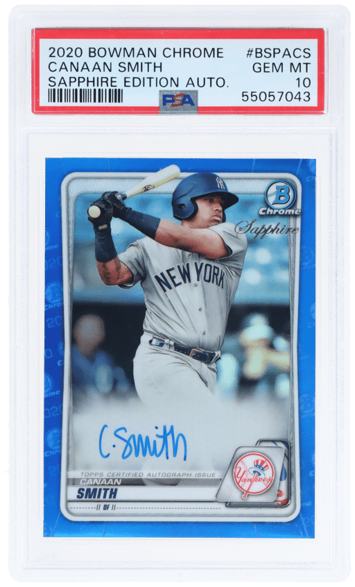2020 Bowman Chrome Sapphire Prospect Autograph Canaan Smith-Njigba #BSPACS PSA 10