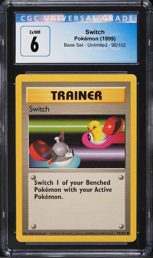 1999 Pokemon Base Set Switch #95 CGC 6 EXMT
