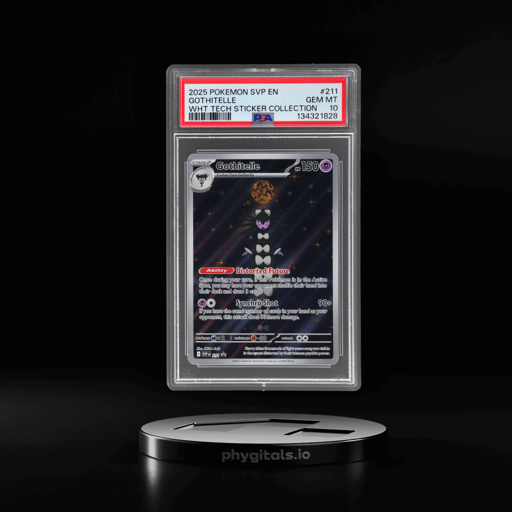 2025 Pokemon Scarlet and Violet Black Star Promo White Flare Tech Sticker Collection Gothitelle #211 PSA 10