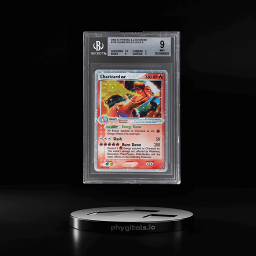 2004 Pokemon Ex Fire Red and Leaf Green Holo Charizard Ex #105 BGS 9