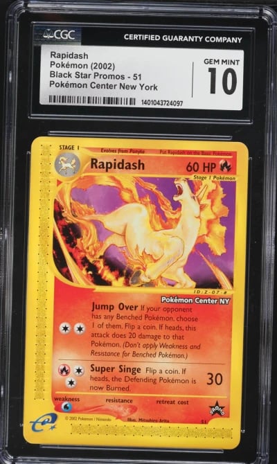 2002 Pokemon Promo Center New York Rapidash #51 CGC 10 GEM MINT