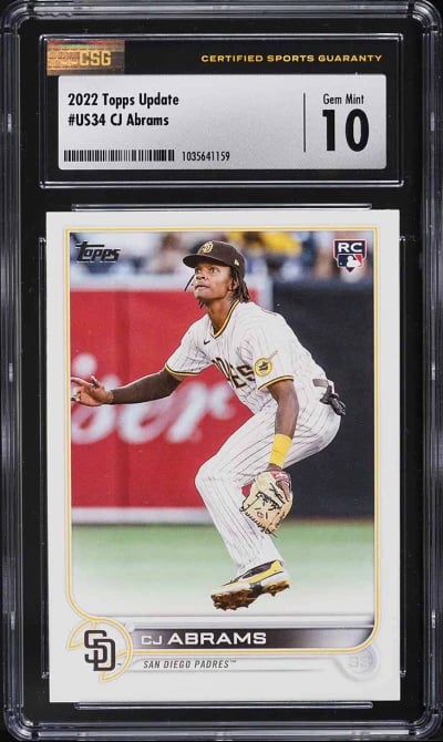 2022 Topps Update CJ Abrams ROOKIE #US34 CSG 10 GEM MINT