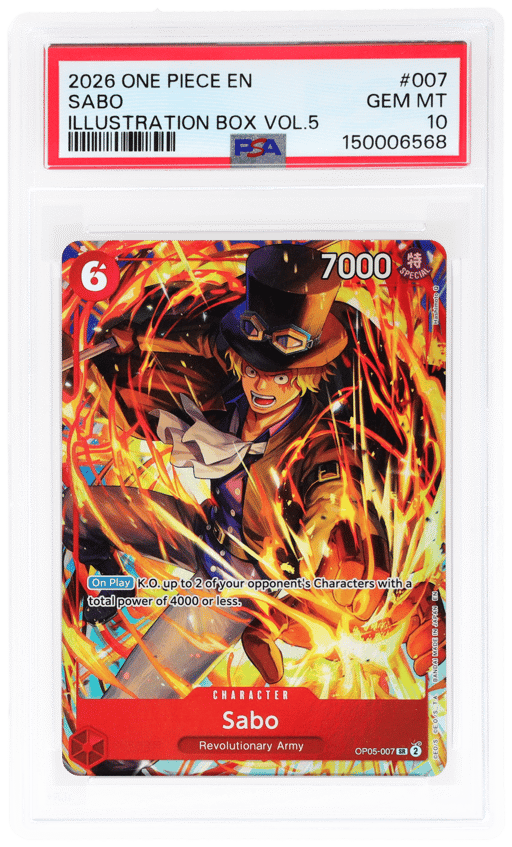 2026 One Piece Promo Illustration Box Volume 5 Sabo #OP05007 PSA 10