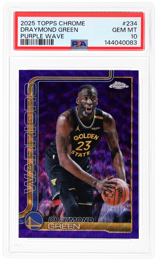 2025 Topps Chrome Purple Wave Refractor Draymond Green #234 57/75 PSA 10