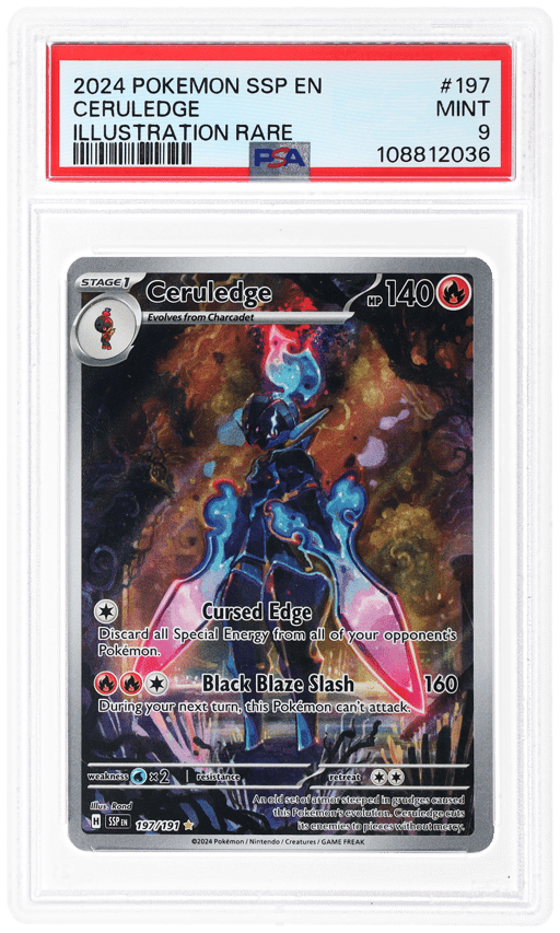 2024 Pokemon Scarlet and Violet Surging Sparks Illustration Rare Ceruledge #197 PSA 9
