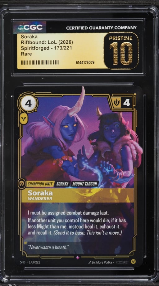 2026 Riftbound: LoL Spiritforged Soraka #173 CGC 10 PRISTINE