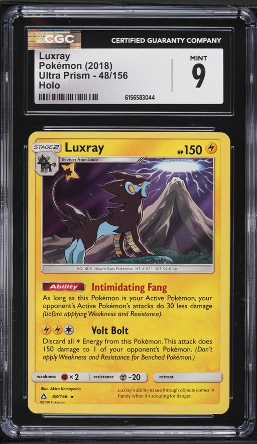 2018 Pokemon Ultra Prism Holo Luxray #48 CGC 9 MINT