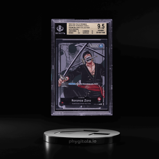 2022 One Piece Promo Premium Collection 25th Manga Art Leader Roronoa Zoro #OP01-001 BGS 9.5