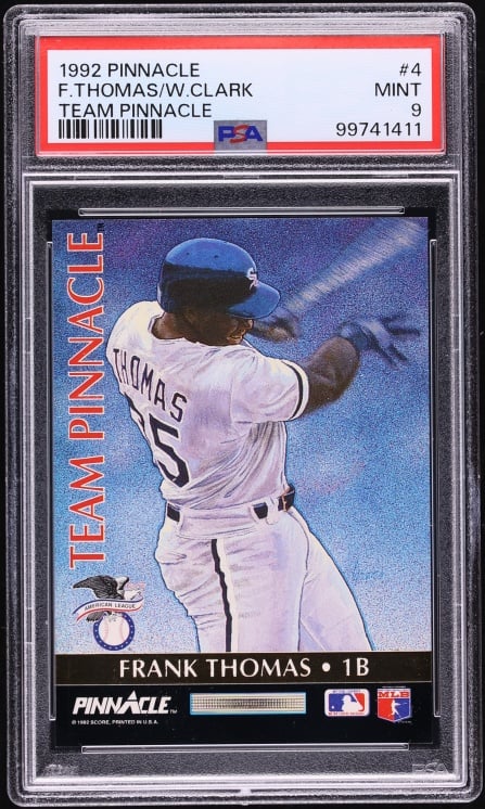 1992 Pinnacle Team Frank Thomas & Will Clark #4 PSA 9 MINT