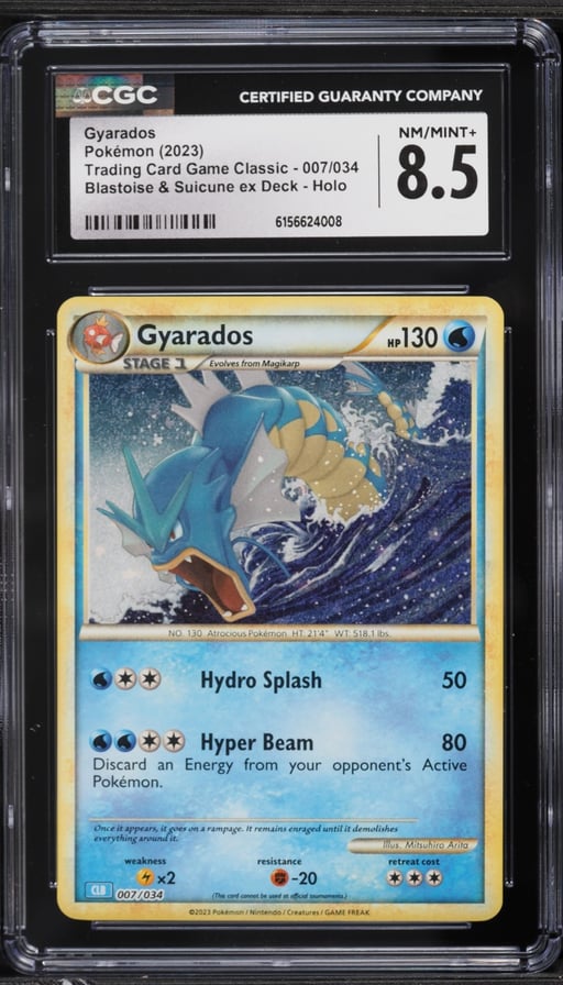 2023 Pokemon SV Classic Blastoise & Suicune Ex Deck Holo Gyarados #7 CGC 8.5 NM-MT+