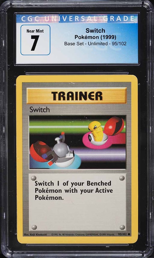1999 Pokemon Base Set Switch #95 CGC 7 NRMT