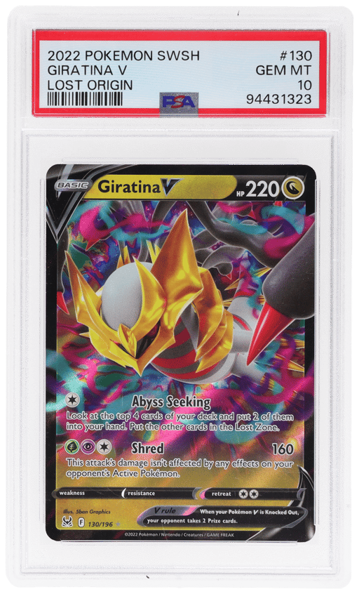 2022 Pokemon Sword and Shield Lost Origin Giratina V #130 PSA 10