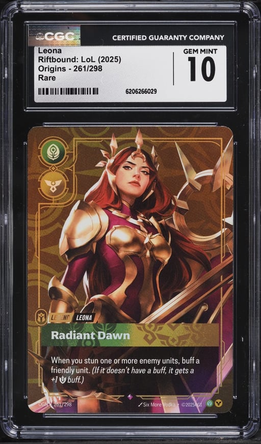 2025 Riftbound League Of Legends LoL Origins Leona #261 CGC 10 GEM MINT