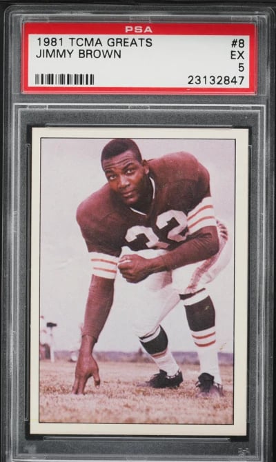 1981 TCMA Greats Football Jim Brown #8 PSA 5 EX