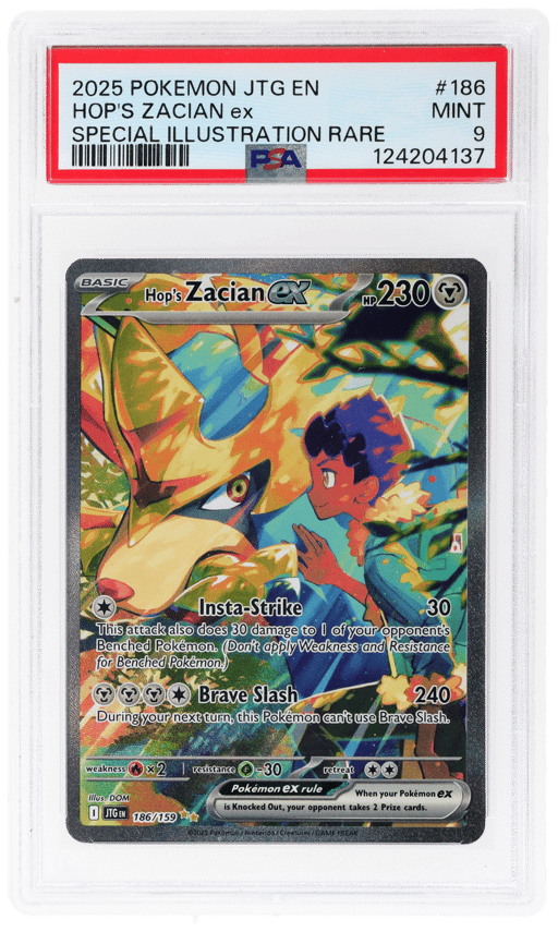 2025 Pokemon Scarlet and Violet Journey Together Special Illustration Rare Hop's Zacian Ex #186 PSA 9