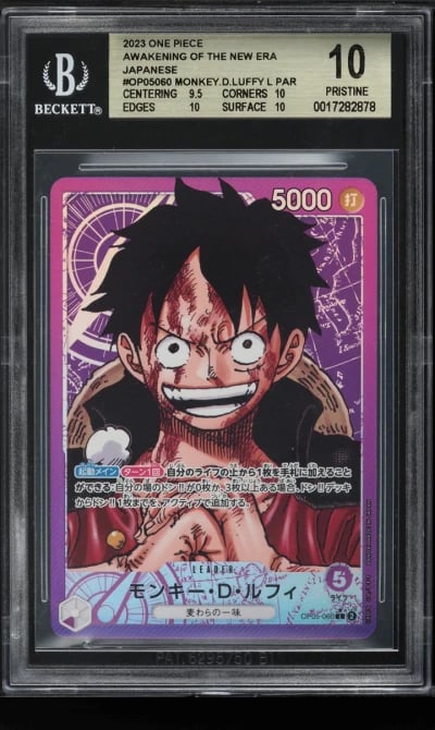 2023 One Piece Japanese Awakening Of New Era Monkey.D.Luffy Par BGS 10 PRISTINE