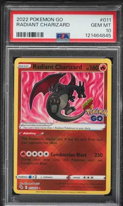 2022 Pokemon Sword & Shield Pokemon GO Radiant Charizard #11 PSA 10 GEM MINT