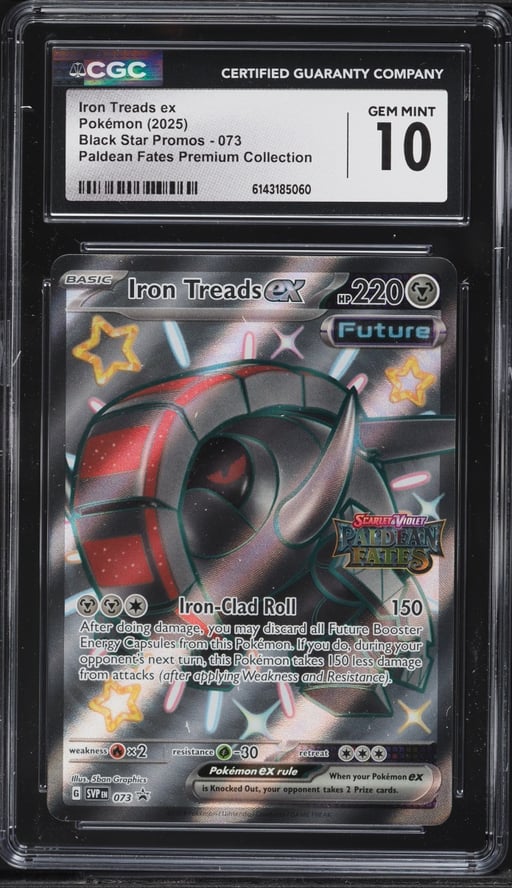 2025 Pokemon SV Promo Paldean Fates Premium Collection Full Art Iron Treads EX #73 CGC 10