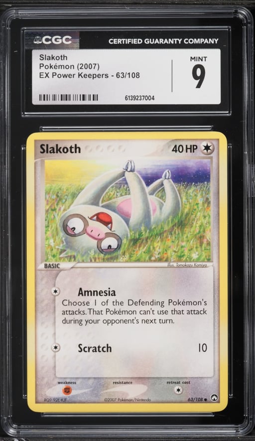 2007 Pokemon EX Power Keepers Slakoth #63 CGC 9 MINT