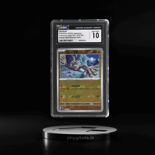 2023 Pokemon Scarlet and Violet Strength Expansion Pack 151 Japanese Master Ball Reverse Holo Geodude #74 CGC 10