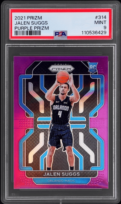 2021 Panini Prizm Purple Prizm Jalen Suggs #314 70/99 PSA 9