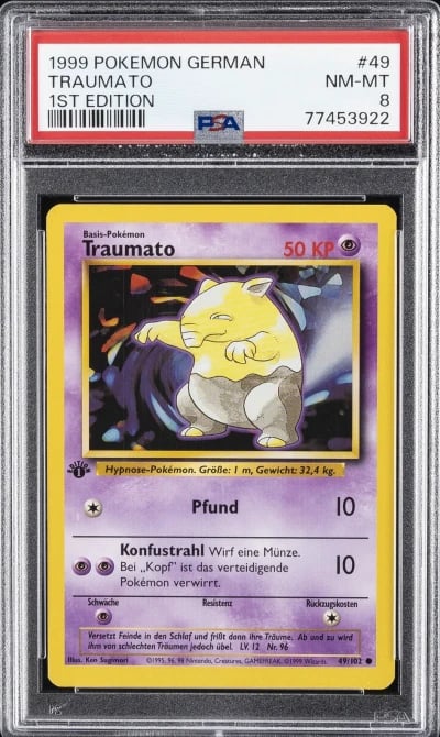 1999 POKEMON GERMAN 1ST ED #49 T