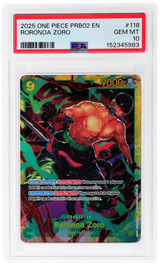 2025 One Piece the Best Booster Premium Volume 2 Roronoa Zoro #OP06118 PSA 10