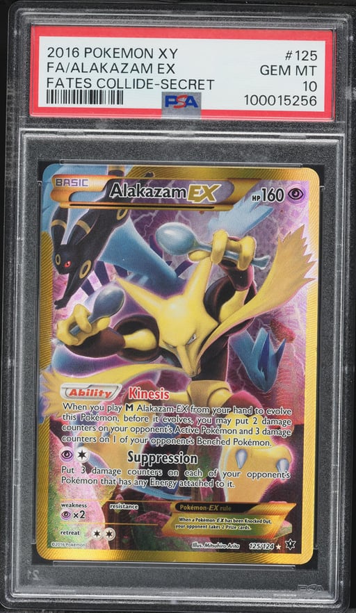 2016 Pokemon XY Fates Collide Full Art Alakazam EX #125 PSA 10 GEM MINT