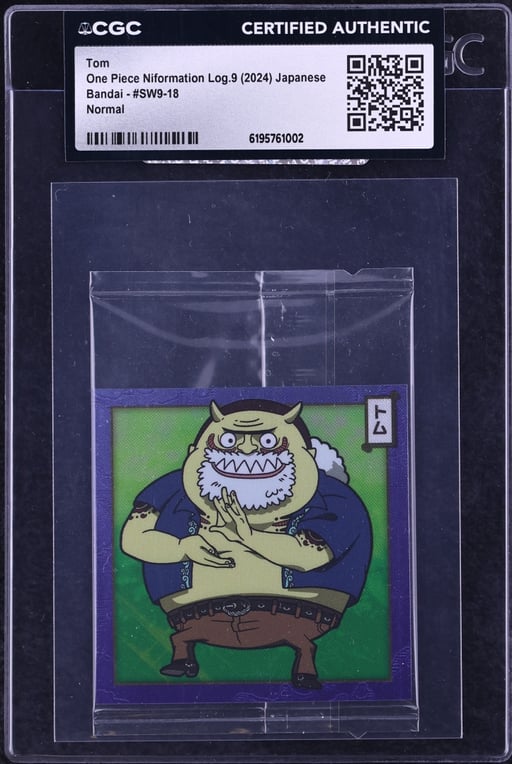 2024 One Piece Trading Cards One Piece Niformation Log.9 Tom #SW9-18 CGC AUTH