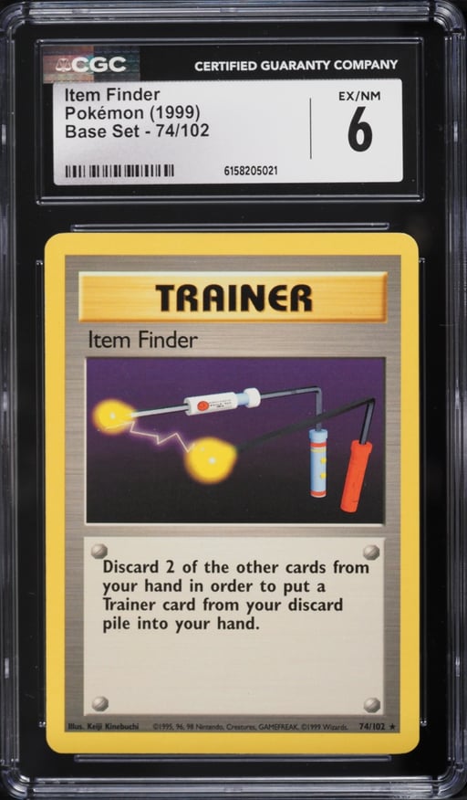 1999 Pokemon Base Set Item Finder #74 CGC 6 EXMT