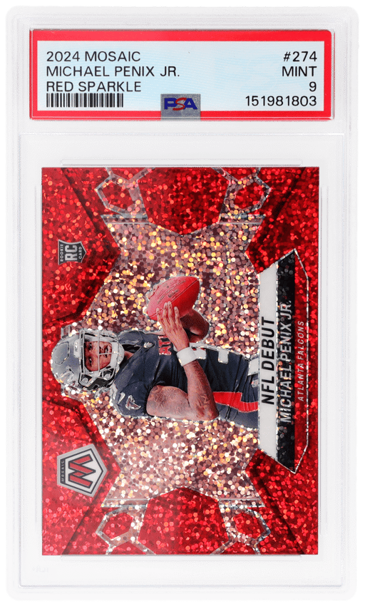 2024 Panini Mosaic Red Sparkle Michael Penix Jr. #274 PSA 9