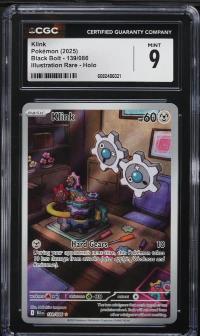 2025 Pokemon Scarlet & Violet Black Bolt IR Klink #139 CGC 9 MINT