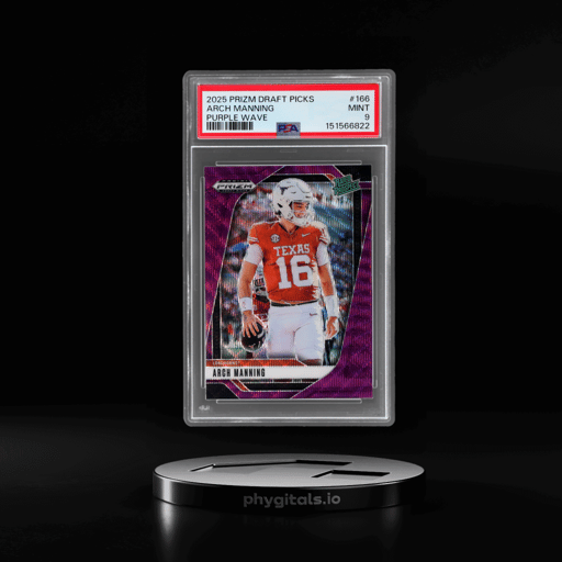 2025 Panini Prizm Draft Picks Purple Wave Arch Manning #166 PSA 9