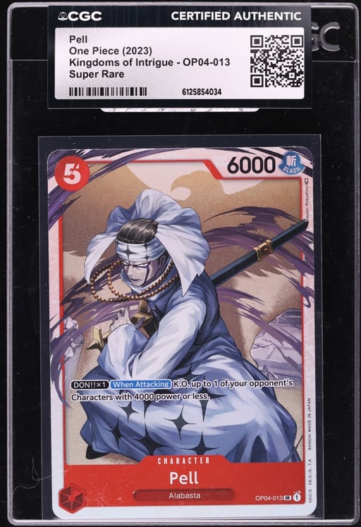 2023 One Piece Kingdoms Of Intrigue Pell #OP04-013 CGC AUTH