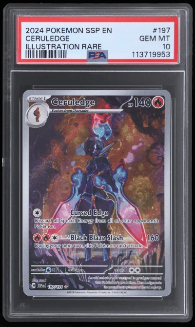 2024 Pokemon Surging Sparks Illustration Rare Ceruledge #197 PSA 10