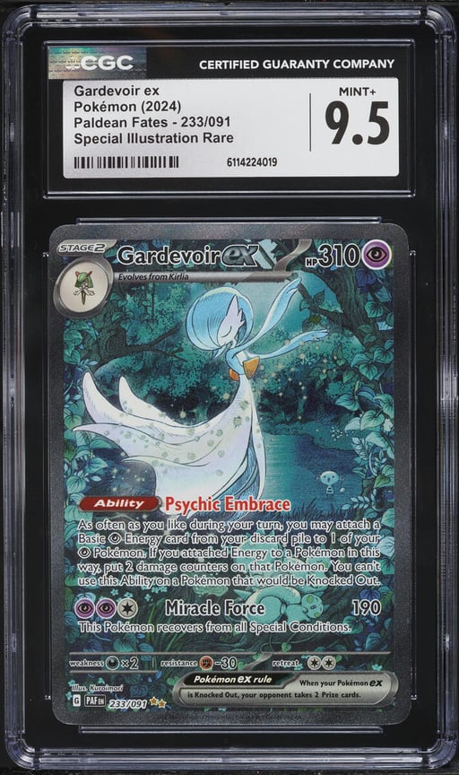 2024 Pokemon Scarlet & Violet Paldean Fates SIR Gardevoir EX #233 CGC 9.5 MINT+