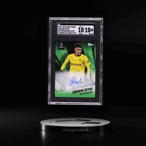 2021 Topps American Dream Green BVB Progression Looking Down Giovanni Reyna AUTO /99 SGC 10 GEM