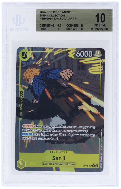 2025 One Piece Card Game Anime 25th Collection Alternate Art Sanji #EB02054 BGS 10