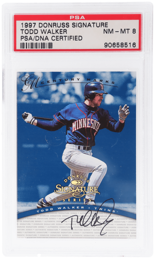 1997 Donruss Signature Century Marks Todd Walker 86/100 PSA/DNA Auth