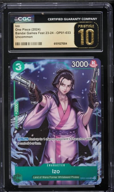 2024 One Piece Bandai Games Fest '23 Izo #OP01-033 CGC 10 PRISTINE